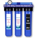 IONIX Whole house Iron remover system with Triple filteration, Tank filter, Iron filter for whole house, Blue