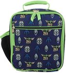 Star Wars Mandalorian Baby Yoda Boy's Girl's Adult Soft Insulated School Lunch Box (One Size, Blue/Green)