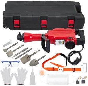 GarveeTech Demolition Jack Hammer 2200W Electric Set - Ideal For Superior Demolition Jobs, Noise-Canceling Earplug, Shoulder Strap
