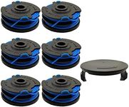 AC41RL3 Autofeed Dual Replacement Line Spool Compatible with Homelite Models: UT41112、UT41113、UT41121、UT41120、UT41112B、UT41122 0.065" 27ft Electric String Trimmers -（6 Spool+1Cap）