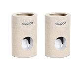 Automatic Toothpaste Dispenser Set with Wall Mounted Kids Hands Free Toothpaste Squeezer For Kids Shower Bathroom Sink. FDA and LFGB Listed. Pack Of 2 (2 Pack)