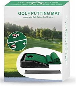 UJEAVETTE® Golf Putting Mat with Ball Return Portable Practice Mat for Home Office|Golf Cap|Balls for Men|Kit Gloves|Shoes Set|Toy Stick|Course Items|Book|Sweater|Grass Seeds|Home|Mini|Miniature Club