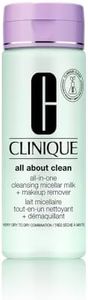 Clinique 3-Step All About Clean All-in-One Cleansing Micellar Milk + Makeup Remover With Glycerin + Vitamin E, 6.7 Fl Oz