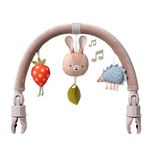 Taf Toys TAF13415 Musical Bunny Pram Activity Travel Arch with 3 Sensory Hanging Toy Bar Fits Strollers & Car Seats. Large Adjustable Clips. Foldable. Suitable for Newborn Boys & Girls 0 Months +