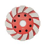 4 Inch Diamond Metal Grinding Pad Grit 100 for Concrete Masonry Work, Floor Stone Aggressive Granite Abrasive Tools