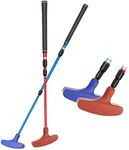 ToVii Golf Putter, 2 Pack Mini Golf Putter Kids Golf Putter for Men Women Two-Way Right or Left Handed Mini Golf Clubs Junior Golf Putter with Adjustable Aluminum Alloy Shaft - Blue & Red