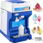 VEVOR 110V Electric Shaved Ice Crusher, 265Lbs/H Ice Shaving Machine Tabletop w/Adjustable Ice Texture, Snow Cone Maker 250W for Home and Commerical Use