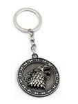 Mist Silver Metal Game of Thrones Stark Rotating Key Chain