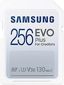 SAMSUNG EVO Plus Full Size 256GB SDXC Card 130MB/s Full HD & 4K UHD, UHS-I, U3, V30 (MB-SC256K/AM)