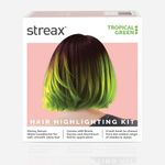 Streax Hair Colour Highlight Kit | Green Hair Colour, Tropical Green - Pack of 1 I Enriched with Walnut & Argan Oil I Hair Colour for Women | Rich, vibrant, Easy to use, DIY Application