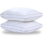 Sleep&Snuggle Luxury Egyptian Cotton Box Pillows 2 Pack, Extra Soft Filling for Best Sleep, Hypoallergenic and Dust Mite Resistant Hotel Pillows With Down Alternative Filling - Pack of 2