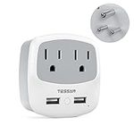 TESSAN US to India Plug Adapter, Ty