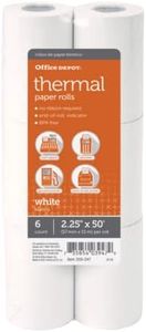 Office Depot® Brand Thermal Paper Rolls, 2 1/4" x 50', White, Pack of 6