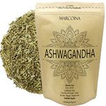 Marcoina Organic Ashwagandha Root Herbal Tea - Caffeine-Free, Cut Root, 56g(2oz), Origin from India, Premium Quality, in Resealable Bag, Kosher, Vegetarian, Vegan, Non-GMO