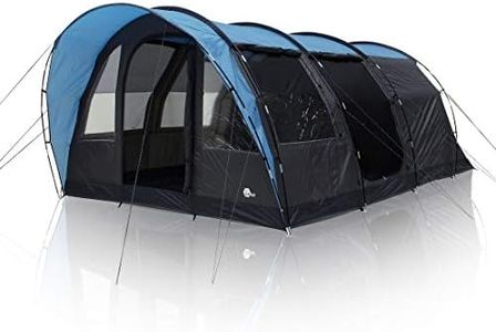 your GEAR Zelt Bora - Tunnelzelt für 5 Personen, UV 50+ Familienzelt, dunkle Schlafkabine, großer Wohnraum und Fenster, wasserdichtes Campingzelt, 5000 mm, Stehhöhe, Vordach, 2 breite Eingänge