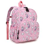 Kids Backpack for Girls,RAVUO Cute Unicorn Toddler Backpack Lightweight Children Backpack School Bag with Chest Strap