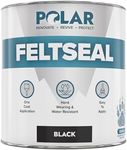 Polar Premium Black Felt Seal - 1 Litre - Instant Waterproof Roof Sealant - Ideal for Flat or Pitched Felt, Shed & Garage Roofs - Easy to Apply