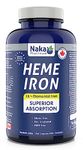 🇨🇦 120 vcaps HEME IRON, 11 mg Elemental Iron, Superior Absorption, Made in Canada