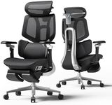 Hbada X7 Smart Ergonomic Chair, Office Chair, with Fully Automated Lumbar Tracking, 4D Adjustable Headrest, 720° Adjustable Armrests, Ventilated Seat Cushion, Swivel, Black