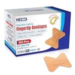 Flexible Fabric Bandages - Flex Fabric Adhesive Bandages Finger-Tip Bandages for Finger Care and to Protect Wounds from Infection - (100 Count Box)