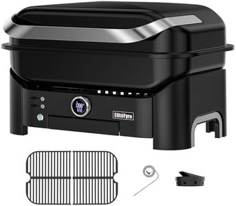 EliteFyre Volteq Outdoor Electric Grill, Smart Heat Control Compact BBQ Grill for Deck, Patio and Apartment Balcony - 6 in 1 Cooking Versatility