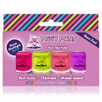Piggy Paint 4 Polish Neon Box Set (Bonus: Blacklight Glow!)