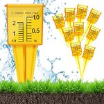 10pcs Bright Yellow Transparent Rain Gauge Sprinkler Gauge Reusable Garden Water Gauge Outdoor Water Measuring Tool Plastic Sprinkler Gauge Instrument for Garden Lawn Backyard