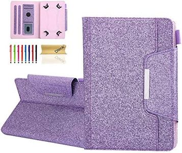 Dteck Universal Case for 9.5-10.5 Inch Tablet - PU Leather Stand Wallet Nice Case for Apple iPad/Samsung Tab/Kindle Fire/Lenovo/Huawei MediaPad/Asus Zenpad 9.7 10 10.1 10.5 Inch Tablet-Purple