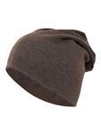 FabSeasons Cotton Slouchy Beanie and Skull Cap for Summer, Winter, Autumn & Spring Season, Can be Used as a Helmet Cap Too (Brown)