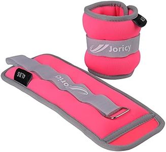 Ankle Weights, Wrist Leg Arm Weights for Women Men with Adjustable Straps, A Pair of 8LBS(4LB Each Weight) Strength Training Weighted for Jogging, Running, Walking, Fitness, Gym Workout, Red