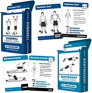 2 Pack - Bodyweight & Dumbbell Fitness Workout Cards - Over 100 Exercises