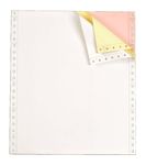 TOPS Continuous Computer Paper, 3-Part Carbonless, Removable 0.5 Inch Margins, 9.5 x 11 Inches, 1100 Sheets, White/Canary/Pink (55179)