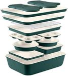 Country Kitchen Nonstick Stackable Bakeware Set - Durable, Easy Release Baking Set, Sage, 13 Pcs