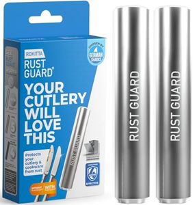 Rokitta Rust Guard Dishwasher Cleaner and Rust Stain Remover - Flash Rust Prevention Magnet for Cutlery Knives Pots and Pans - Chemical-Free Reusable – 2 Pack