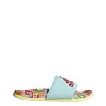 adidas Womens Adilette Comfort Slides Clear Aqua/Lush Red/Pearl Citrine 10