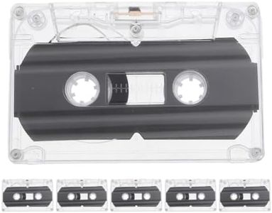 Gadpiparty 6 Pcs Blank Cassette Tapes 30 Minute Recordable Clear Audio Cassette Tape for Speech Music Recording, Audio Tapes with Individual Clear Plastic Case