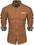 COOFANDY Men's Dress Shirt Slim Fit Long Sleeve Casual Button Down Wedding Dress Shirts
