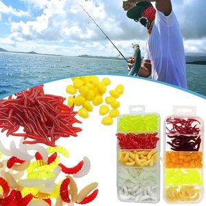 Svitzoot 287 Pizza Esche da Pesca in plastica Worm esche morbide in acqua dolce Pesce di gomma Set di esche artificiali a verme esca di gomma esca artificiale morbida per lucioperca trota