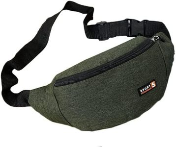 EZONEDEAL Fanny Packs for Women Men - Adjustable Crossbody Bag,Sling Bag - Belt Bag for Women Multiple Compartments Waterproof Waist Bag Chest Bag,Waist Pack for Camping,Travel Outdoor (Dark Green)