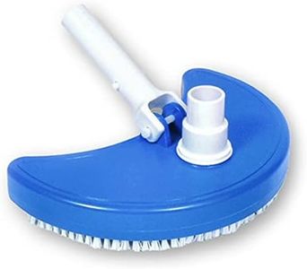 SWIMLINE HYDROTOOLS Manual Pool Vacuum Head Attachment for Inground & Above Ground Pools |Weighted Swimming Pool Vac Head Half Moon W/Bristles| Swivel Hose 1-1/4 or 1-1/2’’| Clean Debris Corners