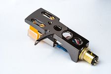 Titanium plated Headshell, mount with cartridge and stylus, needle for Technics SL Q2, SL Q202, SL Q2K, SL Q3, SL Q303, SL Q33, SL Q33K, SL Q3K, SL H302, MADE IN ENGLAND