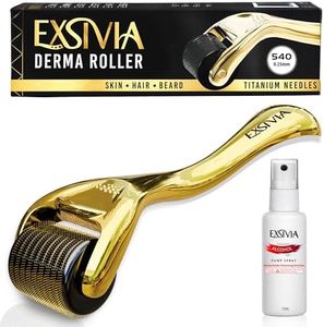 Derma Roller for Face, Beard, and Hair - 0.25mm Microneedle Titanium Needles Roller For Men and Women