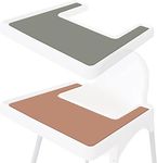 LALOCAPEYO High Foot Table Flat Silicone Children's Meal Mat Food grade All Inclusive Silicone Baby Meal Mat Suitable for IKEA Antiloop Chair Suitable for Infants and Toddlers Baby High Chair Tray (sage)