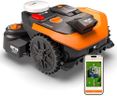 WORX Landroid Vision Cloud WR312E 2WD Mähroboter ohne Begrenzungskabel für 1200 m² (KI-Hinderniserkennung, VSLAM+ RTK Cloud Navigationg, Auto-Mapping, App-Steuerung, Cut-to-Zero, RadioLink)