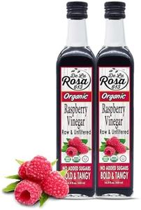 De La Rosa Raspberry Vinegar Organic, Raw & Unfiltered Pure Vinegar, Vegan, Gluten Free & Kosher, Raspberry Vinaigrette Salad Dressing & Marinade, 16.9 Oz (Pack of 2)