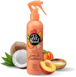 Pet Head Quick Fix Leave-in Spray Démêlant pour Chien | Parfum Pêche | Répare, Démêle et Adoucit la Fourrure | Adapté au Toilettage sur Poils Humides ou Secs | sans Rinçage | 300ml