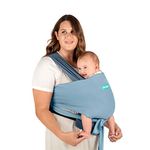 Moby Ring Sling Wrap Carrier | Hands-Free, Versatile Support Wrap for Mothers, Fathers, and Caregivers | Breathable, Baby Wrap Carrier for Newborns, Infants & Toddlers | Supports 8-33 lbs (Sea Spray Blue)