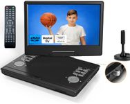 Feihe 13.8" Portable TV/DVD Player Combo with 12" HD Screen and Digital Tuner, HDMI Input, Built-in Battery and High Volume Speakers, Supports USB/Audio/Sync TV