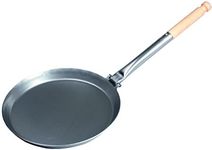 Stabilotherm Jägerpfanne XL with Wooden Folding Handle | for Outdoor Cooking & Roasting Over Open Fire or Grill | Cast Iron Pan Cast Iron Pan