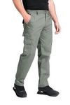 LABEL APPAREL Mens Cargo Trousers M-6XL Lightweight Elasticated Combat Pocket Work Pants (as8, Alpha, 5X_l, Regular, Regular, Khaki)